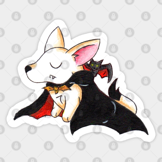 Corgipire Sticker by KristenOKeefeArt